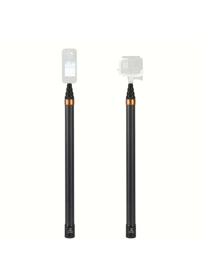 عصا السيلفي التلسكوبية من كربون فايبر 3M الفضي لـ كاميرا أكشن Insta360 X5 X4 X3 ONE X2 ONE RS - Image 5